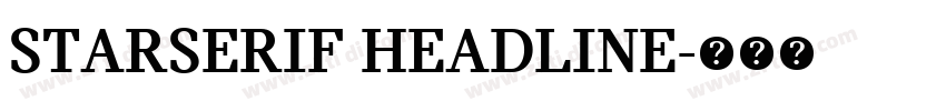 StarSerif Headline字体转换